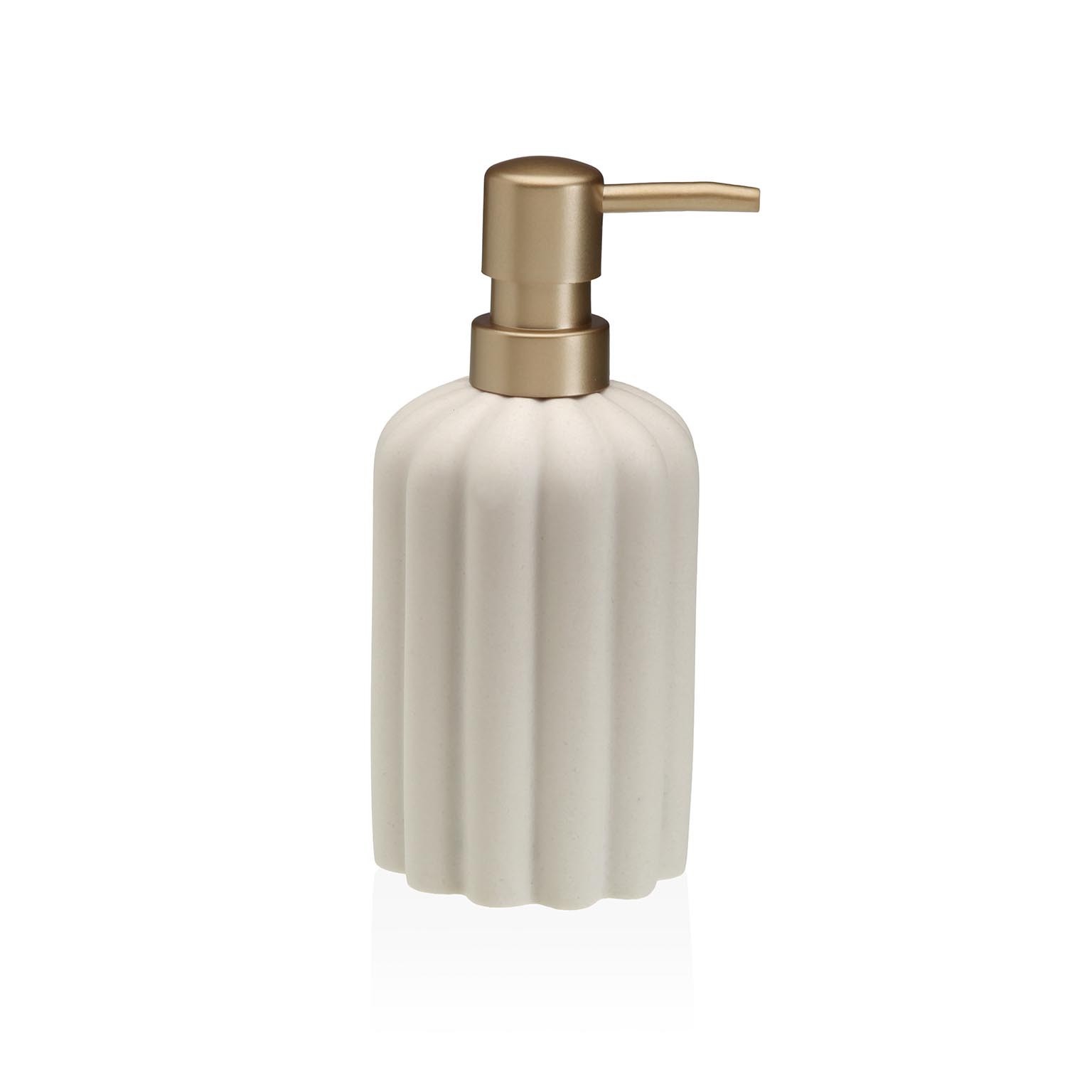 Juego de baño de resina marfil con dosificador y vaso · 2 piezas - Imagen 2
