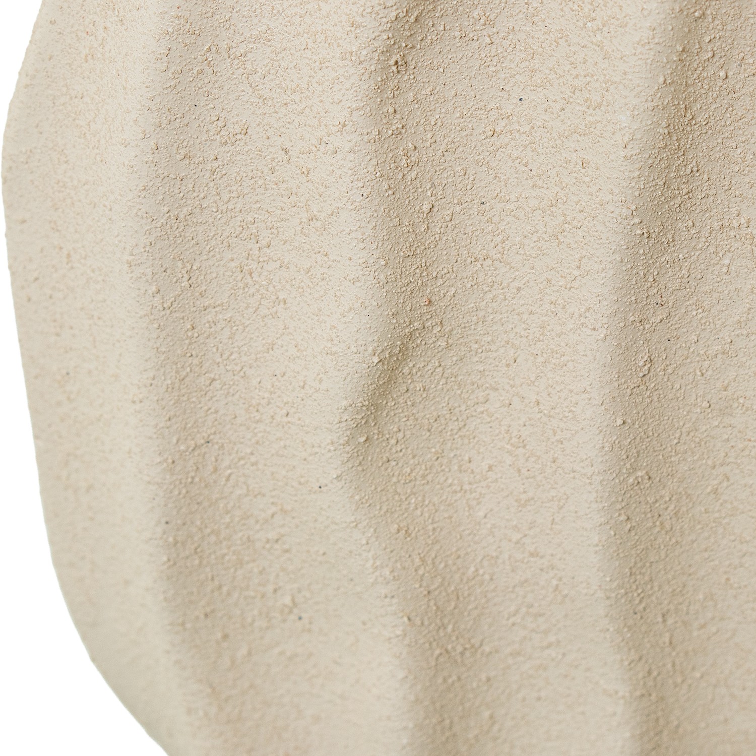 Set de 2 jarrones decorativos beige con relieve ondulado - Imagen 2