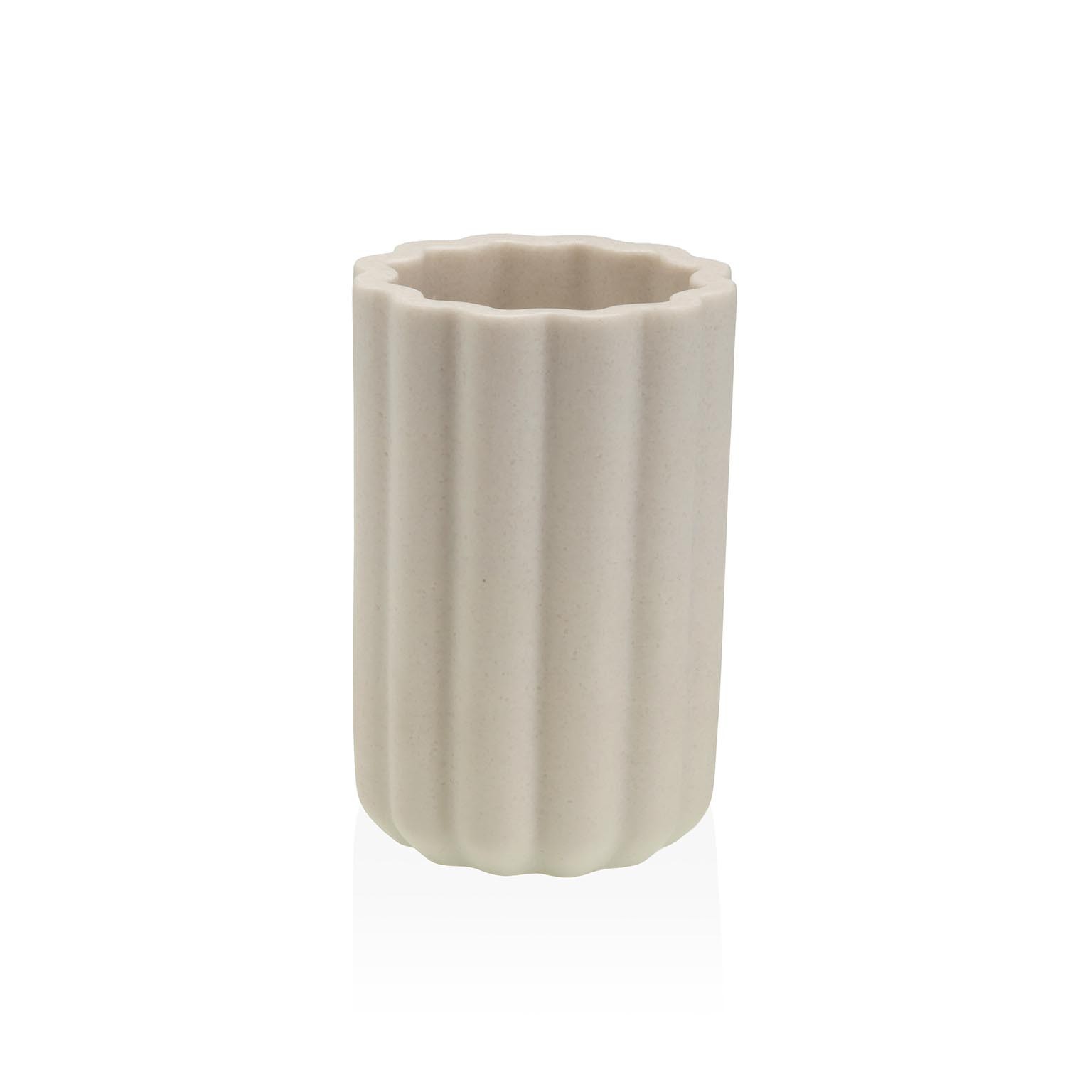 Juego de baño de resina marfil con dosificador y vaso · 2 piezas - Imagen 3
