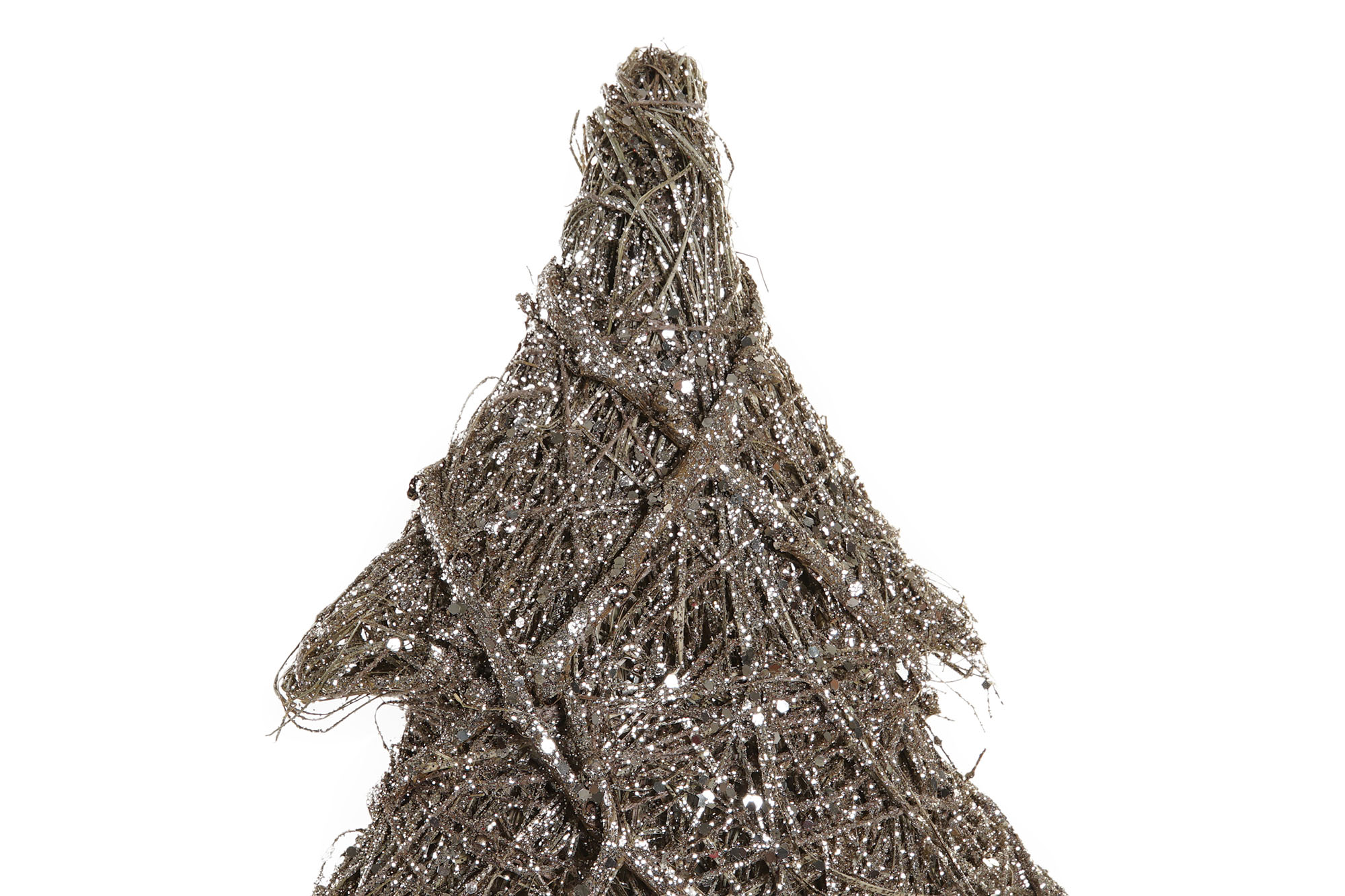 Árbol de Navidad de ratán marrón con LED - Imagen 3
