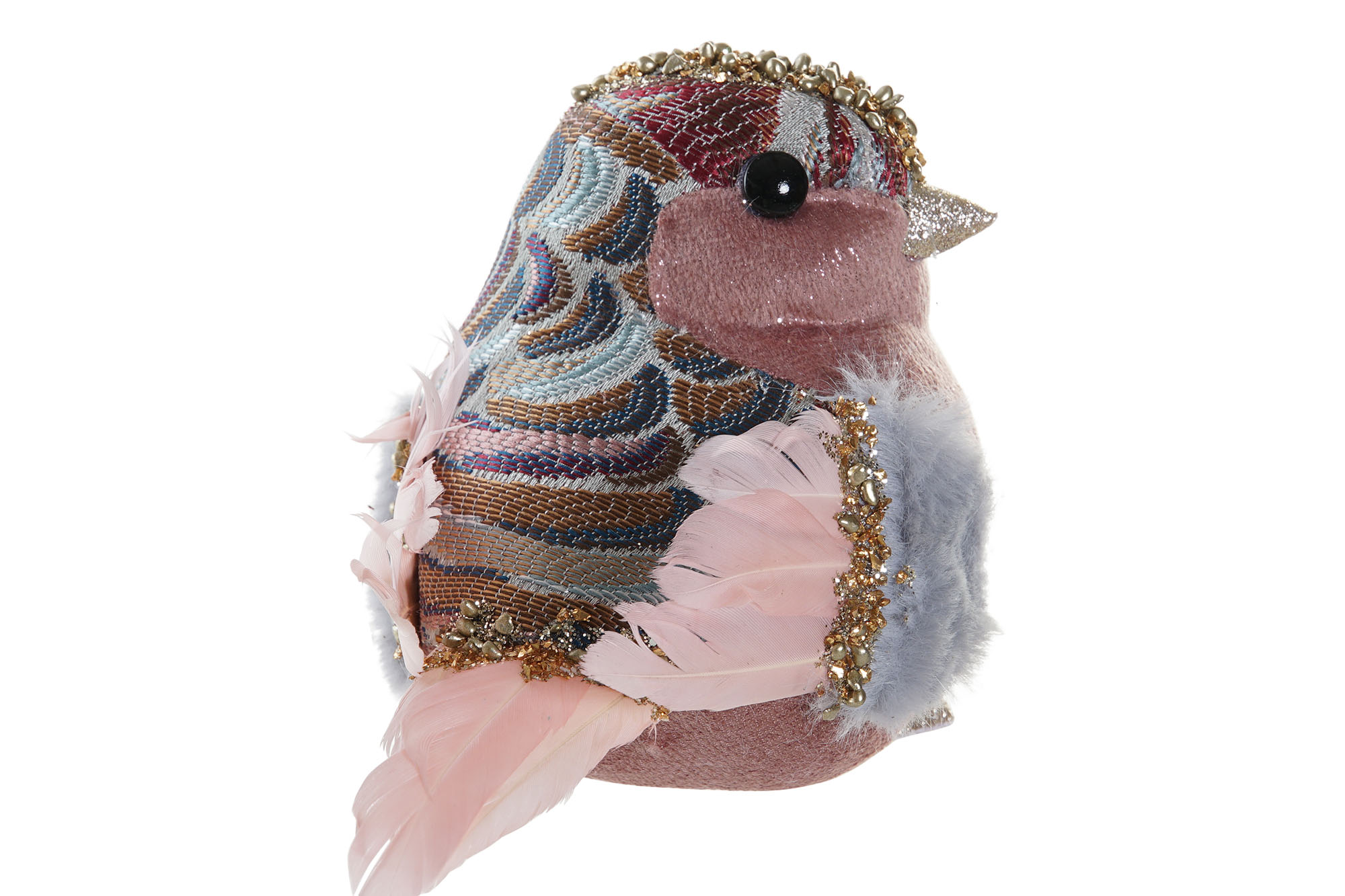 Set de 3 pájaros de Navidad en tonos pastel (rosa y turquesa) - Imagen 4