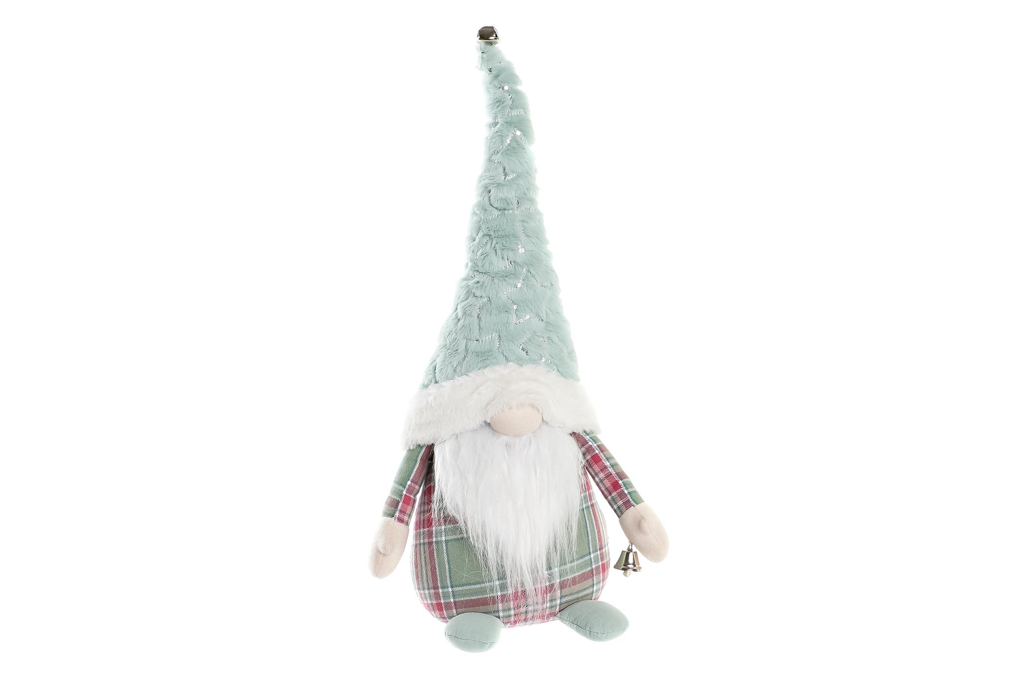 Gnomo de Navidad de peluche turquesa, 53 cm - Imagen 2