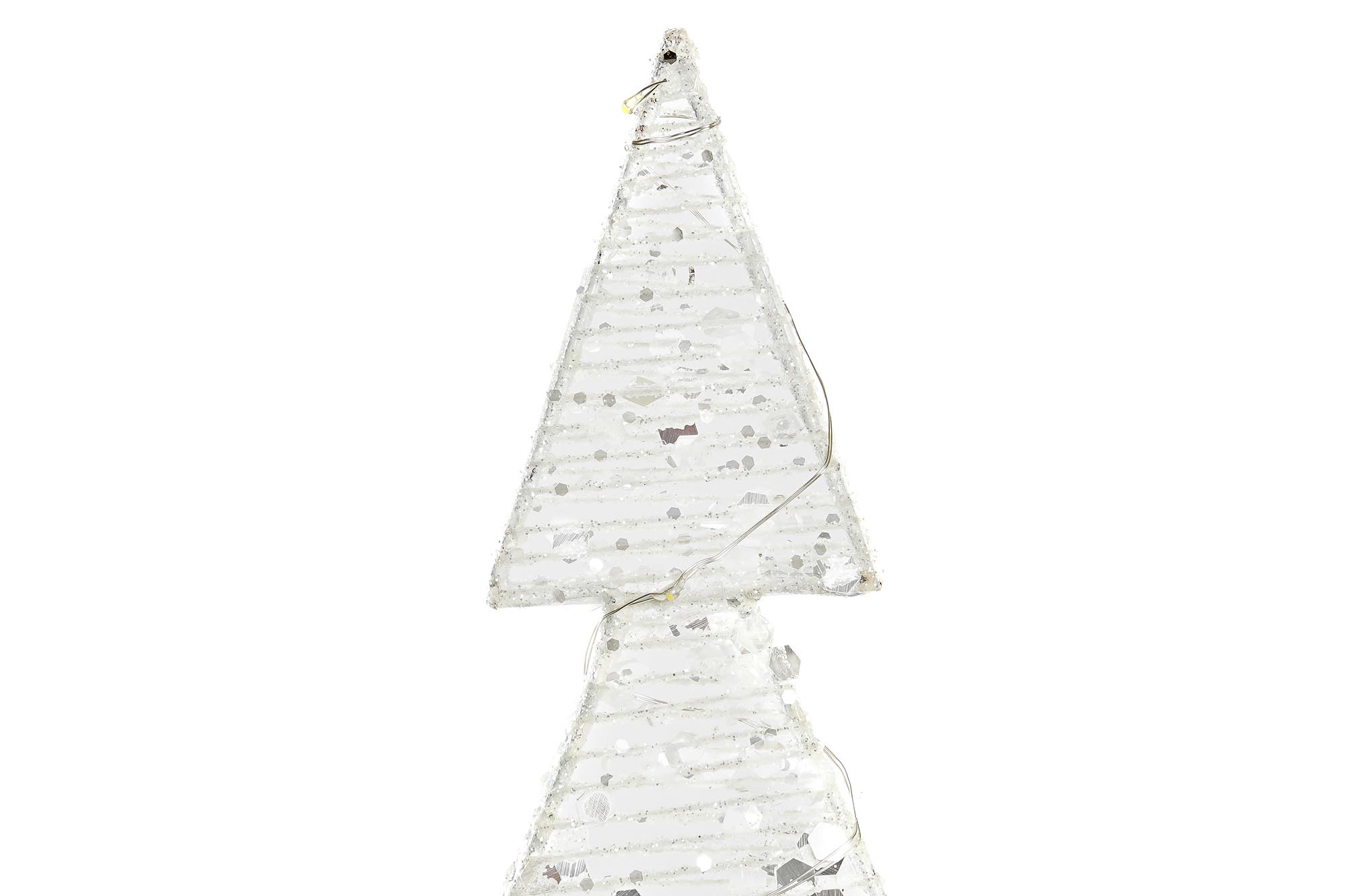 Árbol de Navidad blanco de metal con luz LED – 50 cm - Imagen 3