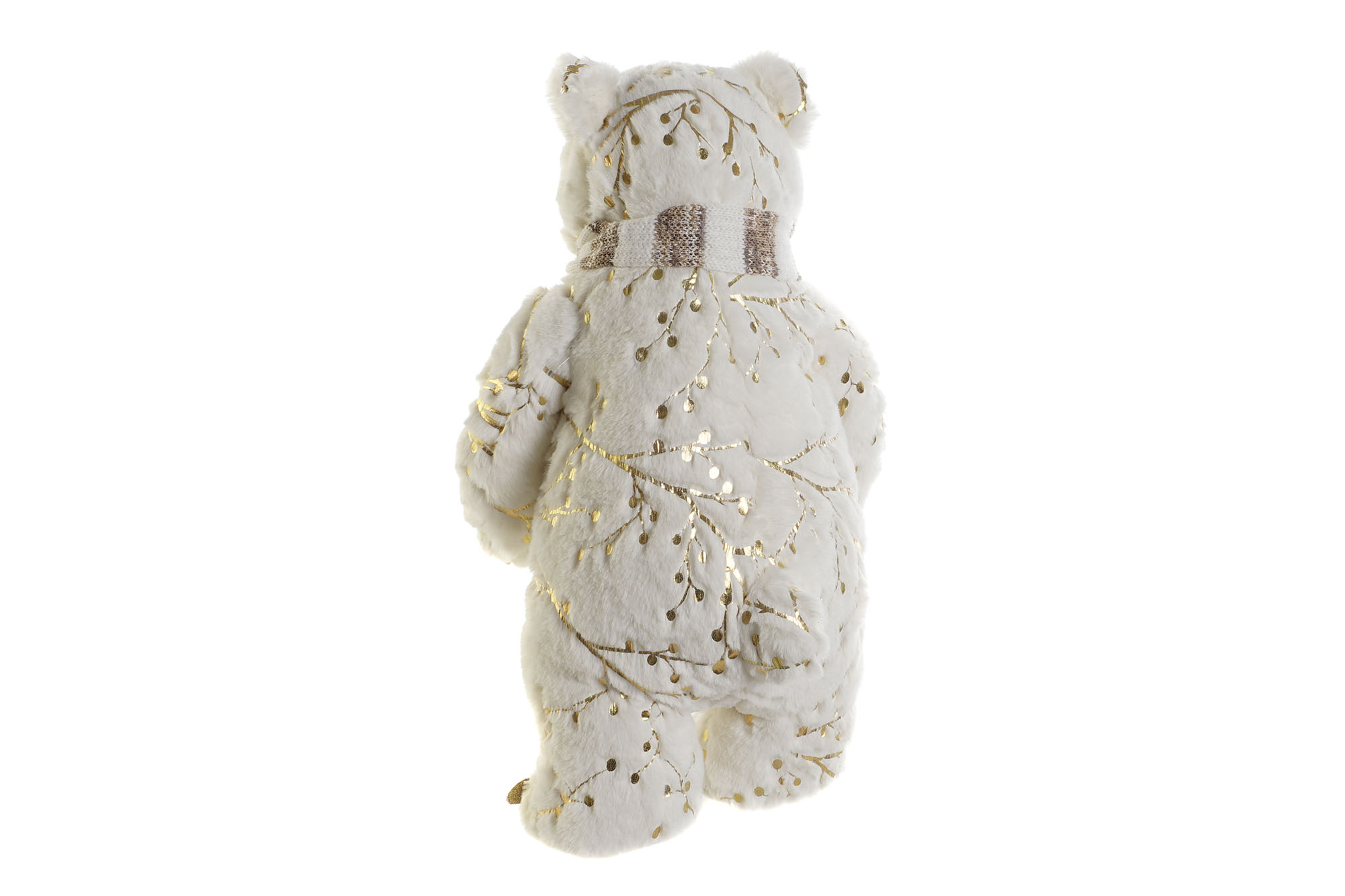Oso polar de peluche navideño blanco y dorado – 47 cm - Imagen 3