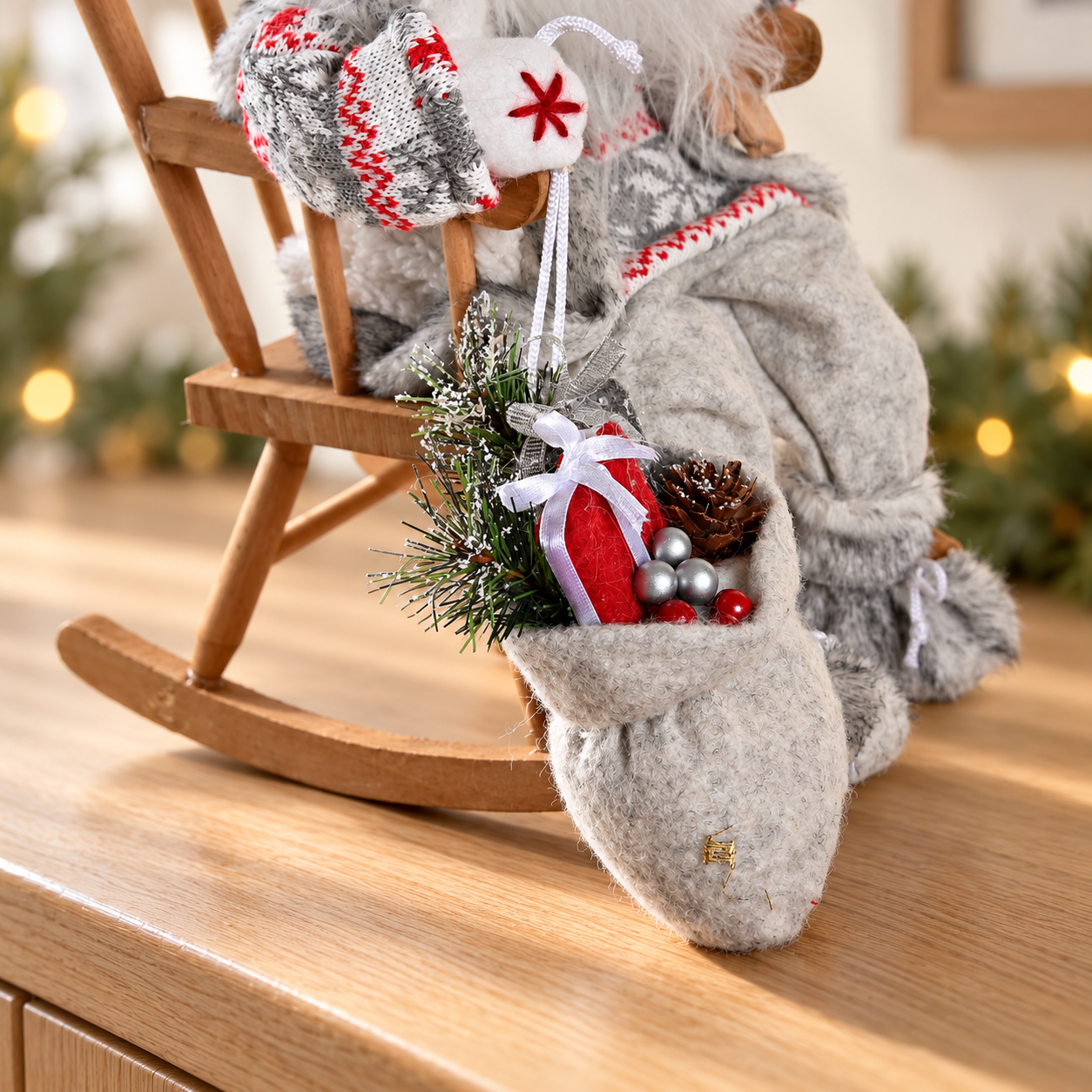 Papá Noel sentado en mecedora - Imagen 4
